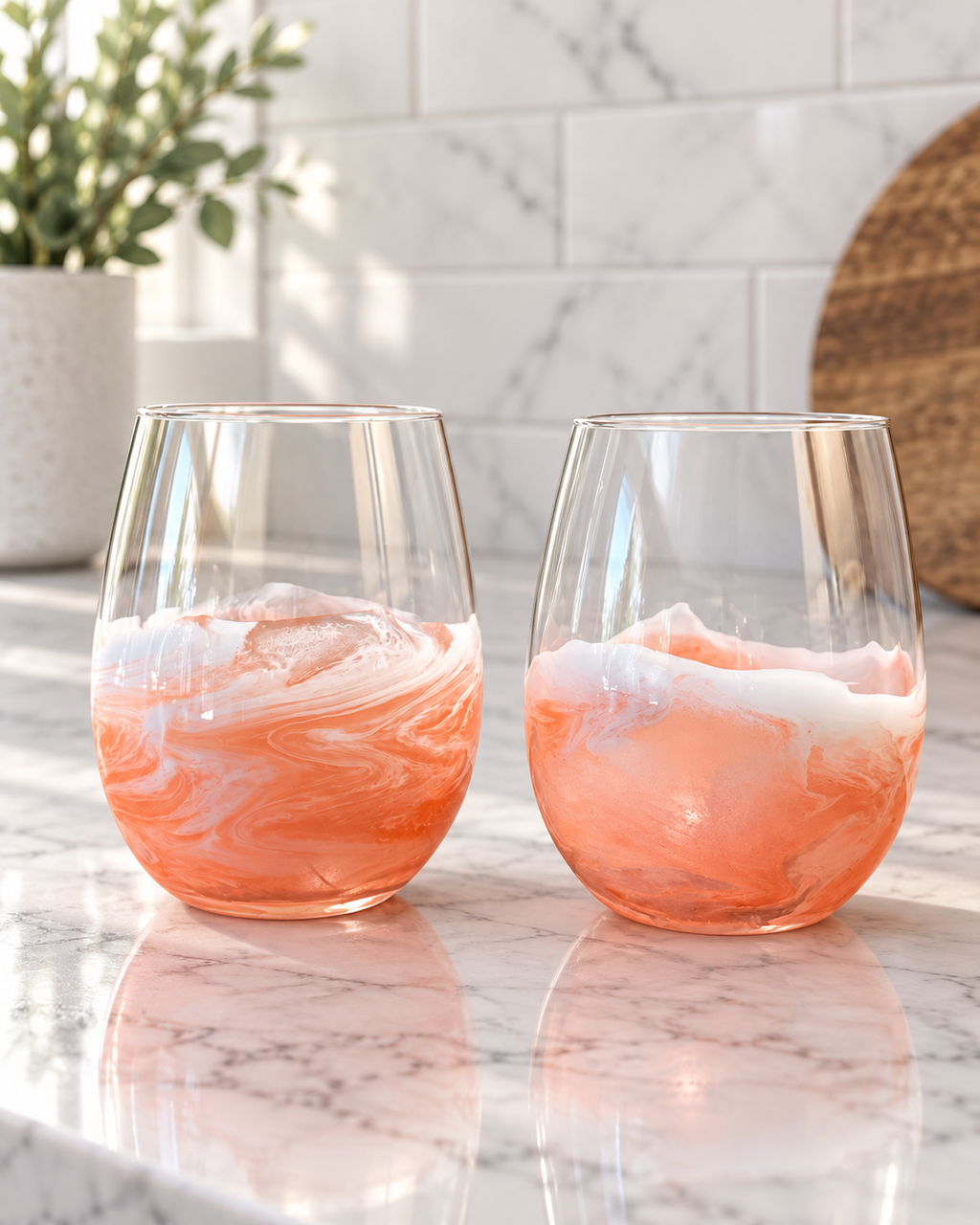 Blush Tide Collection Wine & Cheese Set for Two