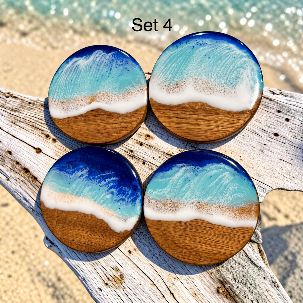 Ocean Resin Coaster Set of 4