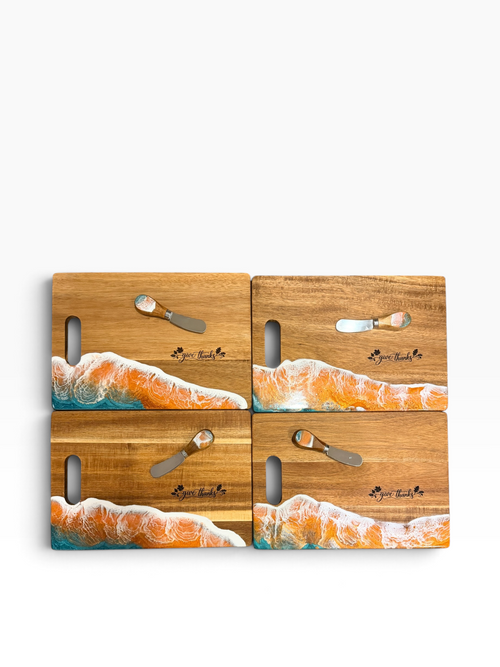 Give Thanks 13"x 9" Charcuterie Board + Spreader