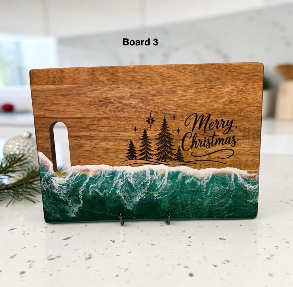 Christmas 9" x 13" Charcuterie Board + Spreader