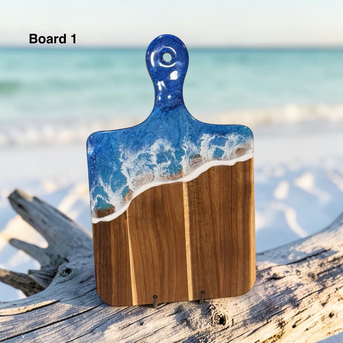 Ocean Resin Acacia Charcuterie & Serving Board - 10" x 16"