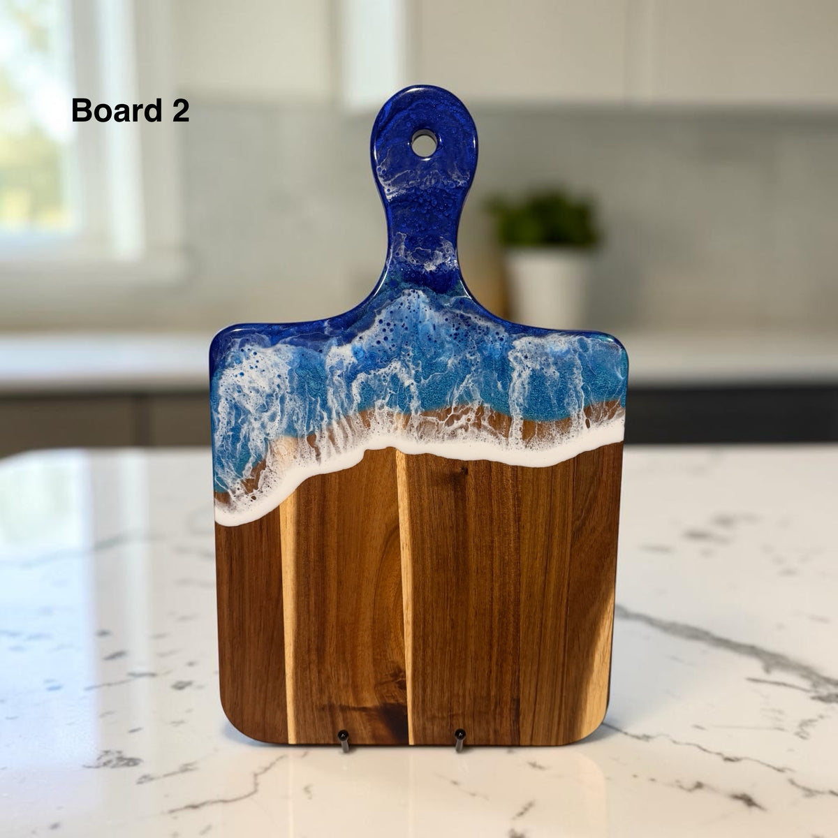 Ocean Resin Acacia Charcuterie & Serving Board - 10" x 16"