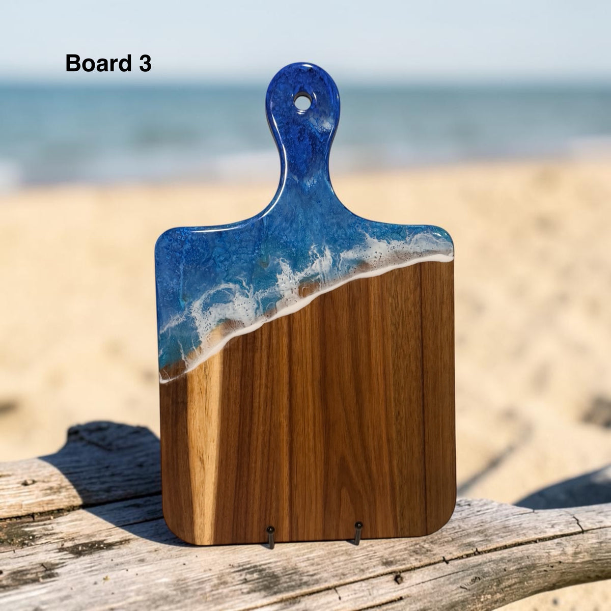 Ocean Resin Acacia Charcuterie & Serving Board - 10" x 16"