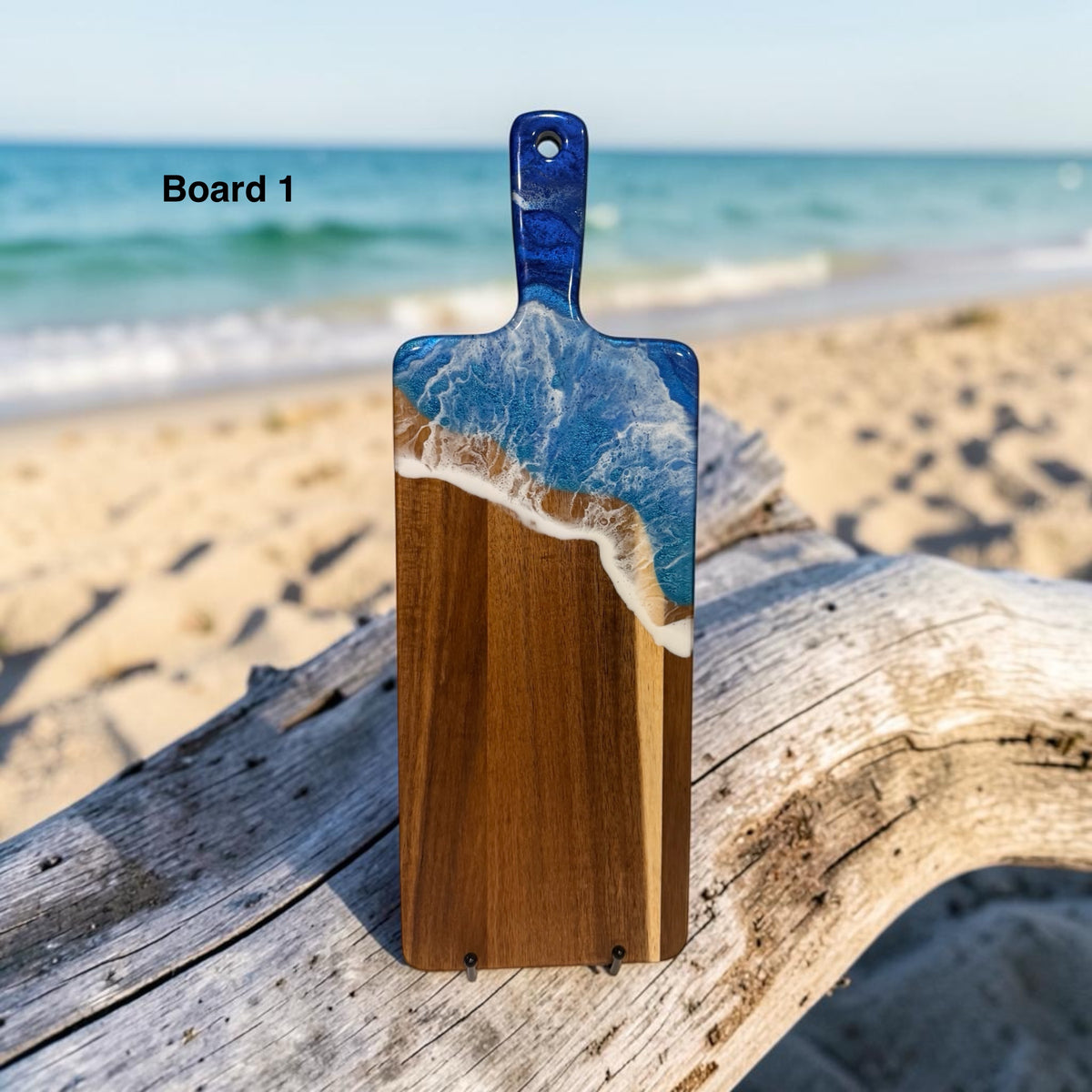 Ocean Resin Acacia Charcuterie & Serving Board - 17.7" x 5.9"