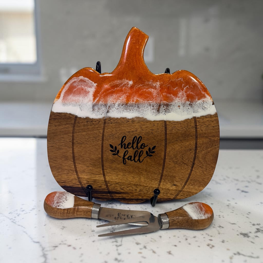 Hello Fall Petite Cheese Board + Spreader