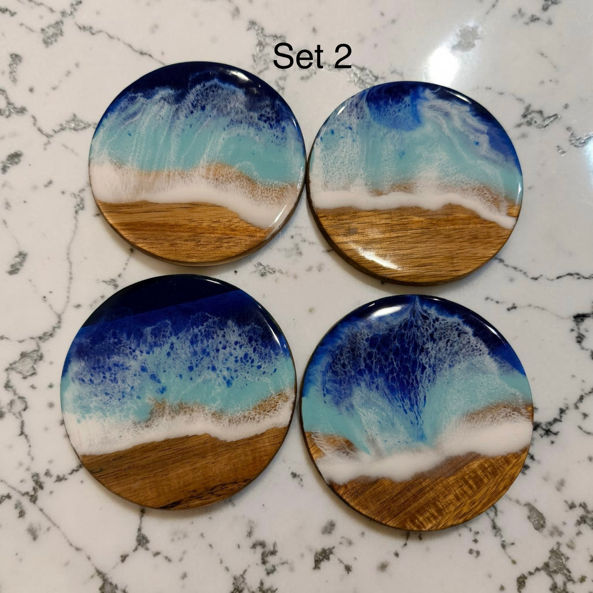 Ocean Resin Coaster Set of 4