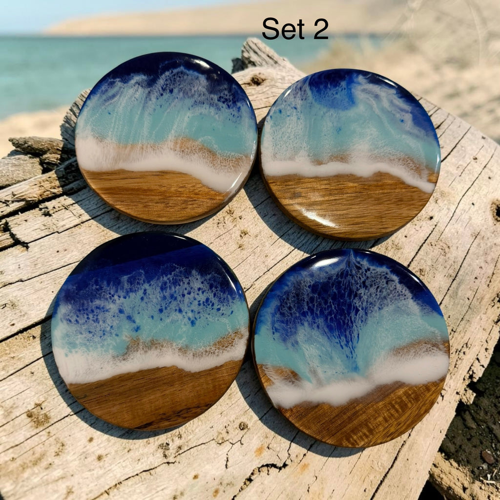 Ocean Resin Coaster Set of 4