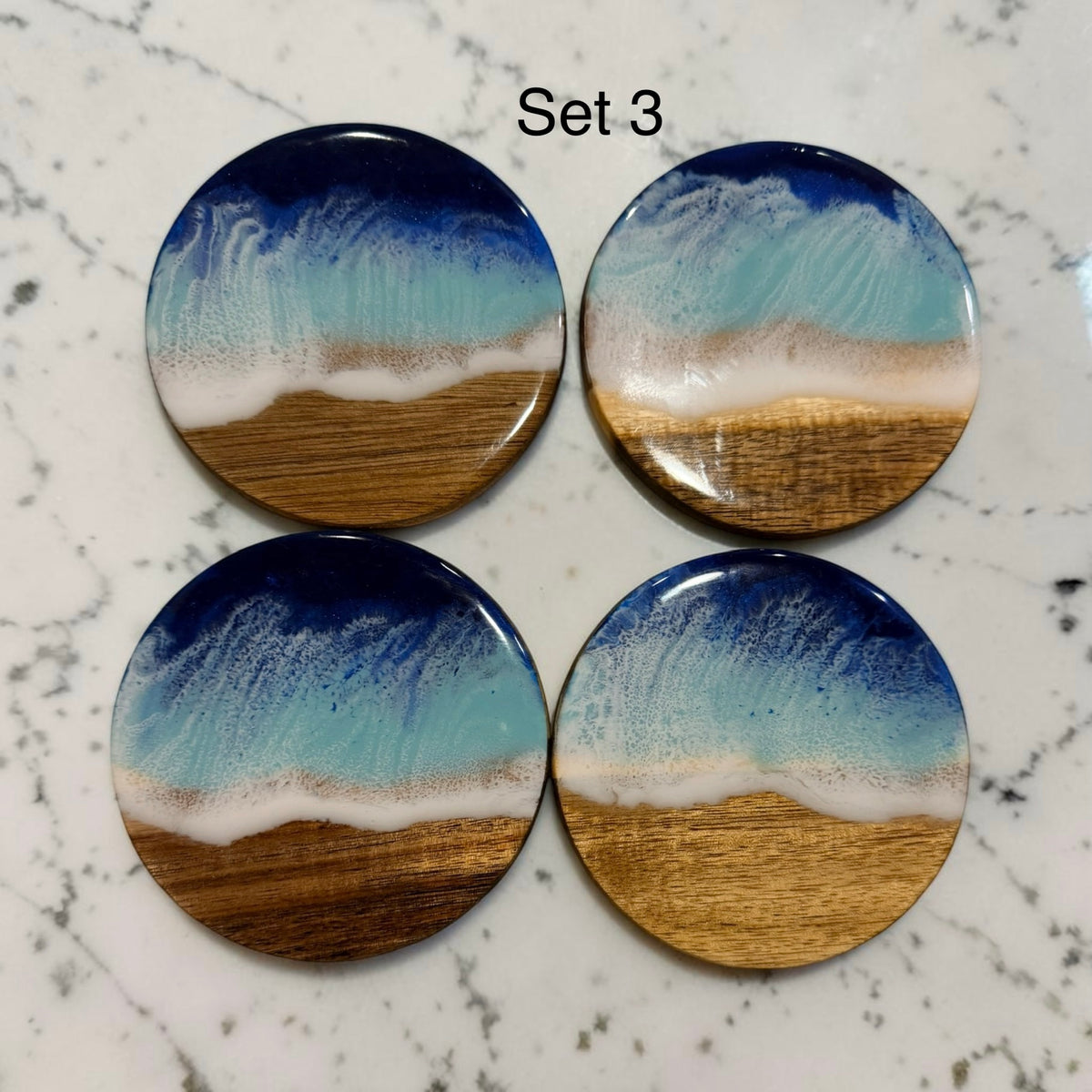 Ocean Resin Coaster Set of 4
