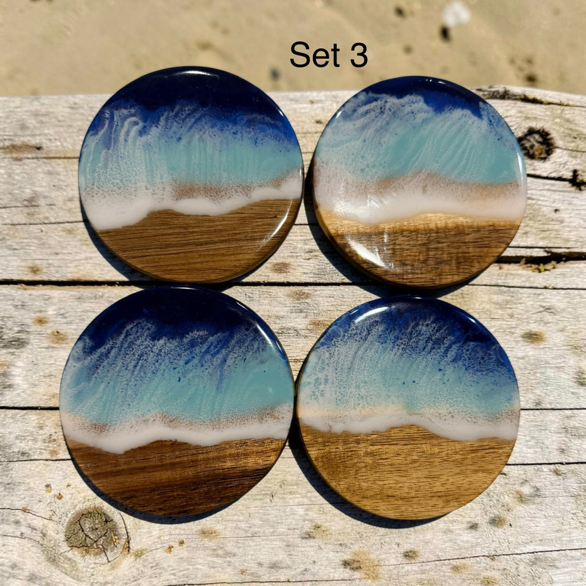 Ocean Resin Coaster Set of 4