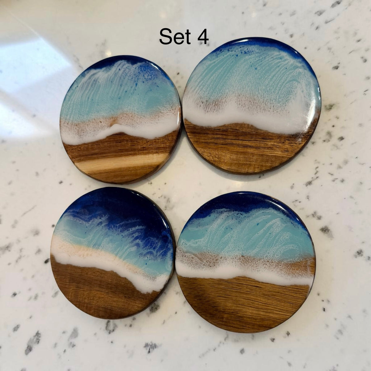 Ocean Resin Coaster Set of 4