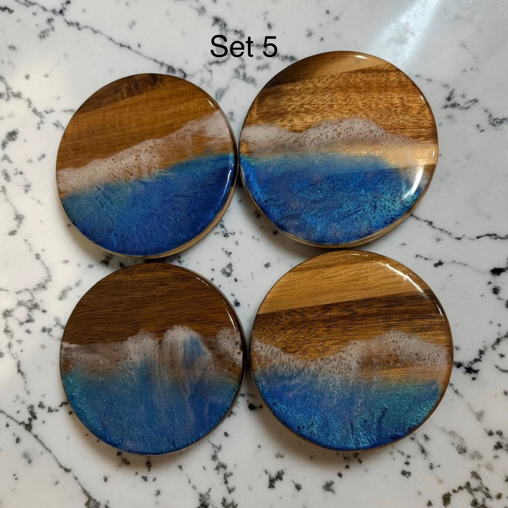 Ocean Resin Coaster Set of 4