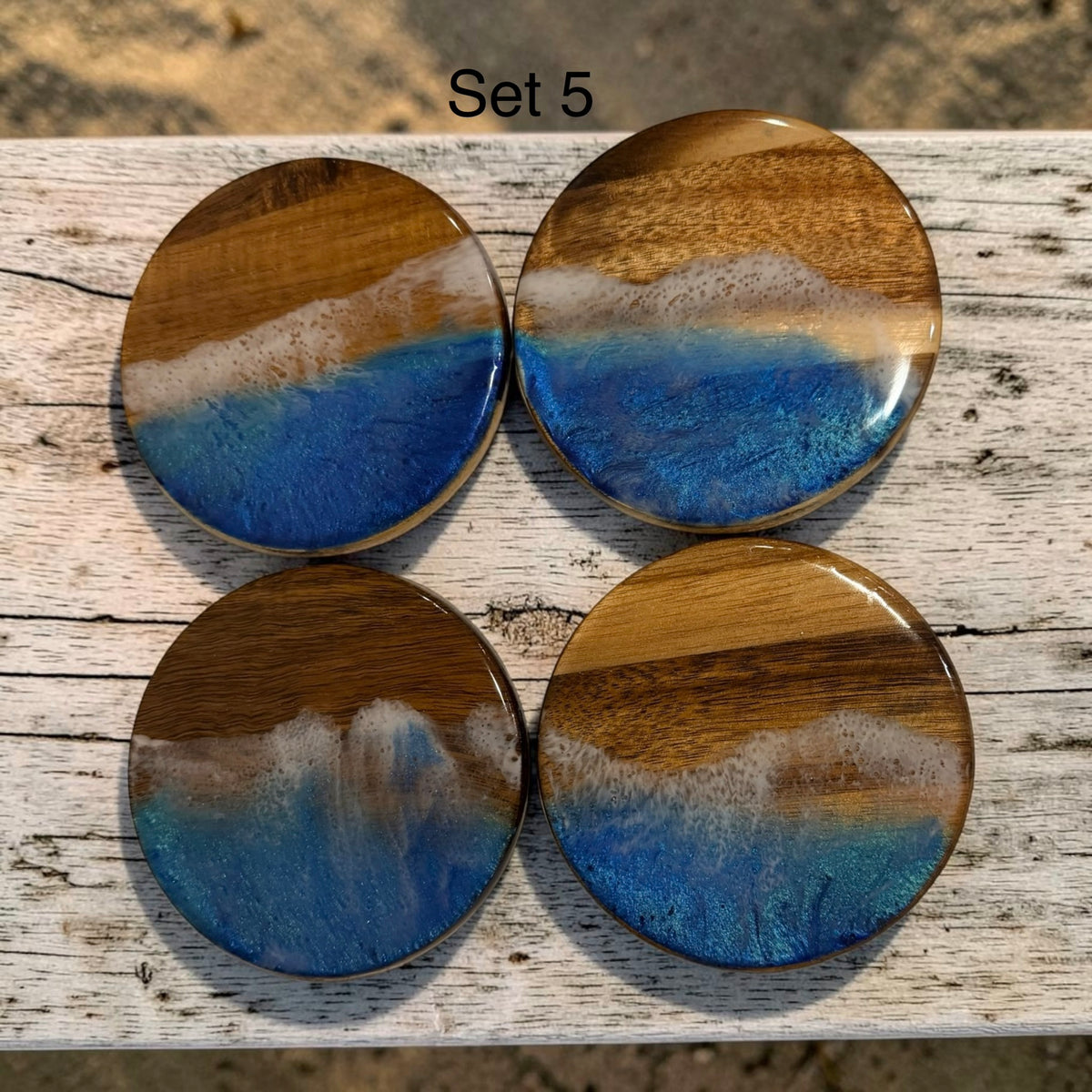 Ocean Resin Coaster Set of 4