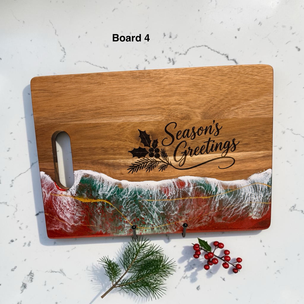Christmas 9" x 13" Charcuterie Board + Spreader