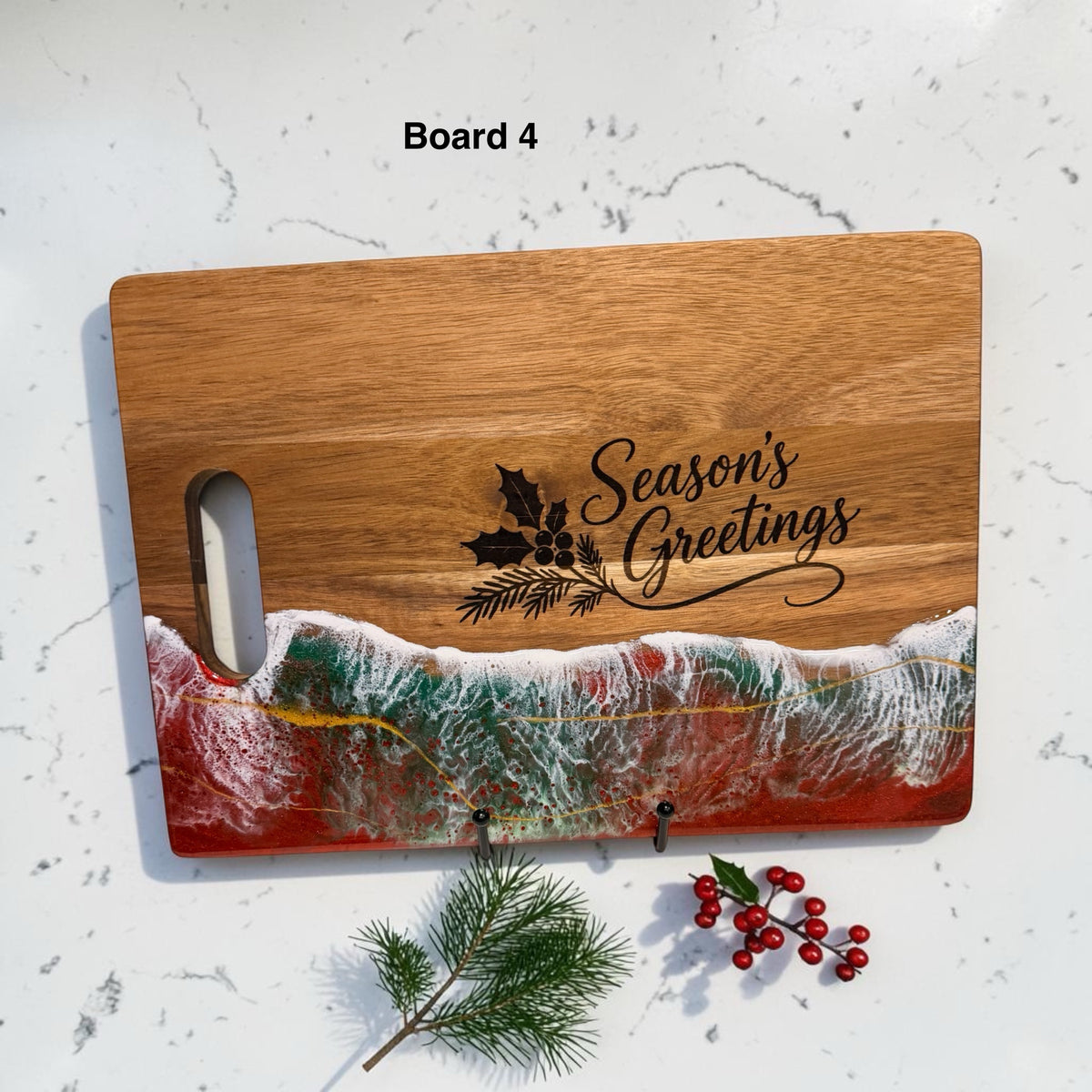 Christmas 9" x 13" Charcuterie Board + Spreader