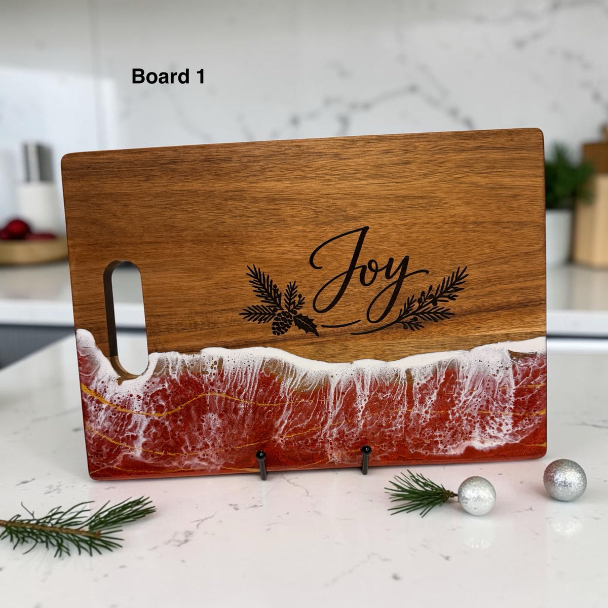 Christmas 9" x 13" Charcuterie Board + Spreader