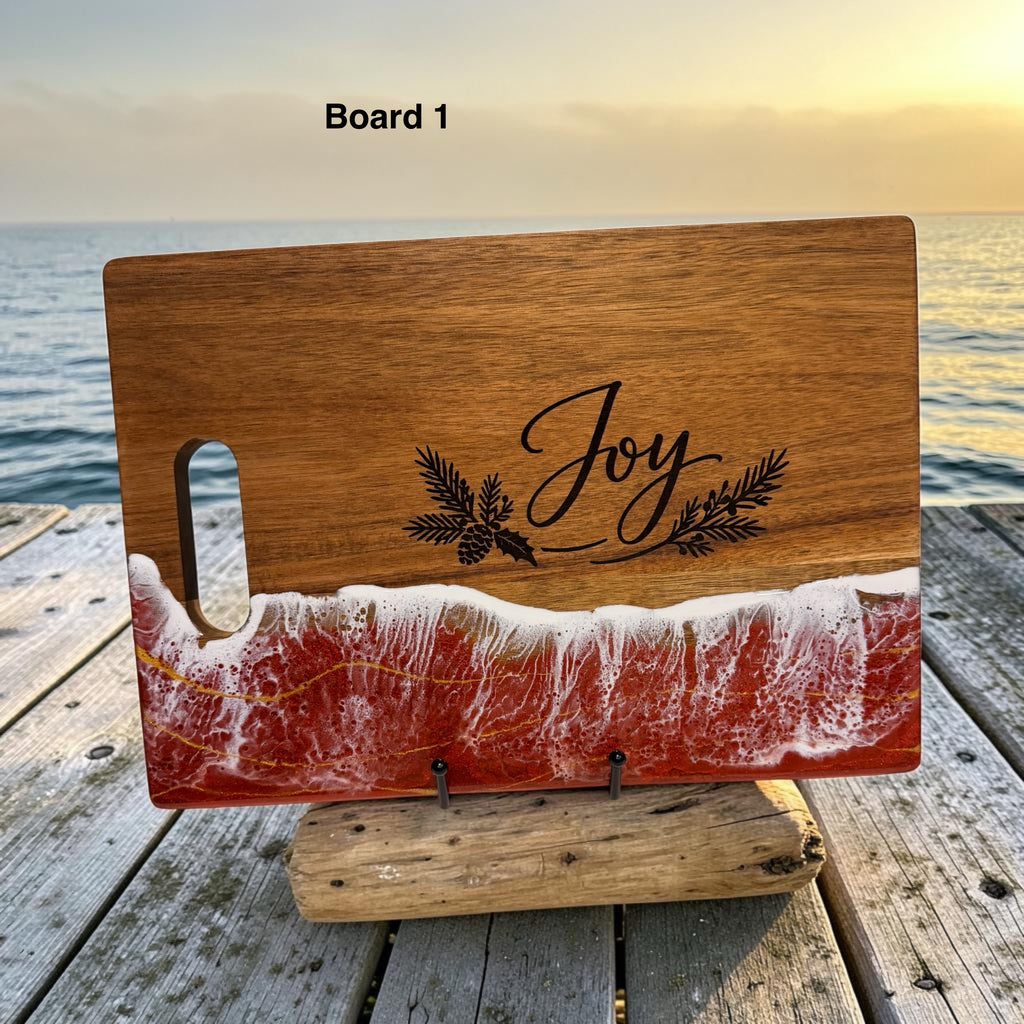 Christmas 9" x 13" Charcuterie Board + Spreader