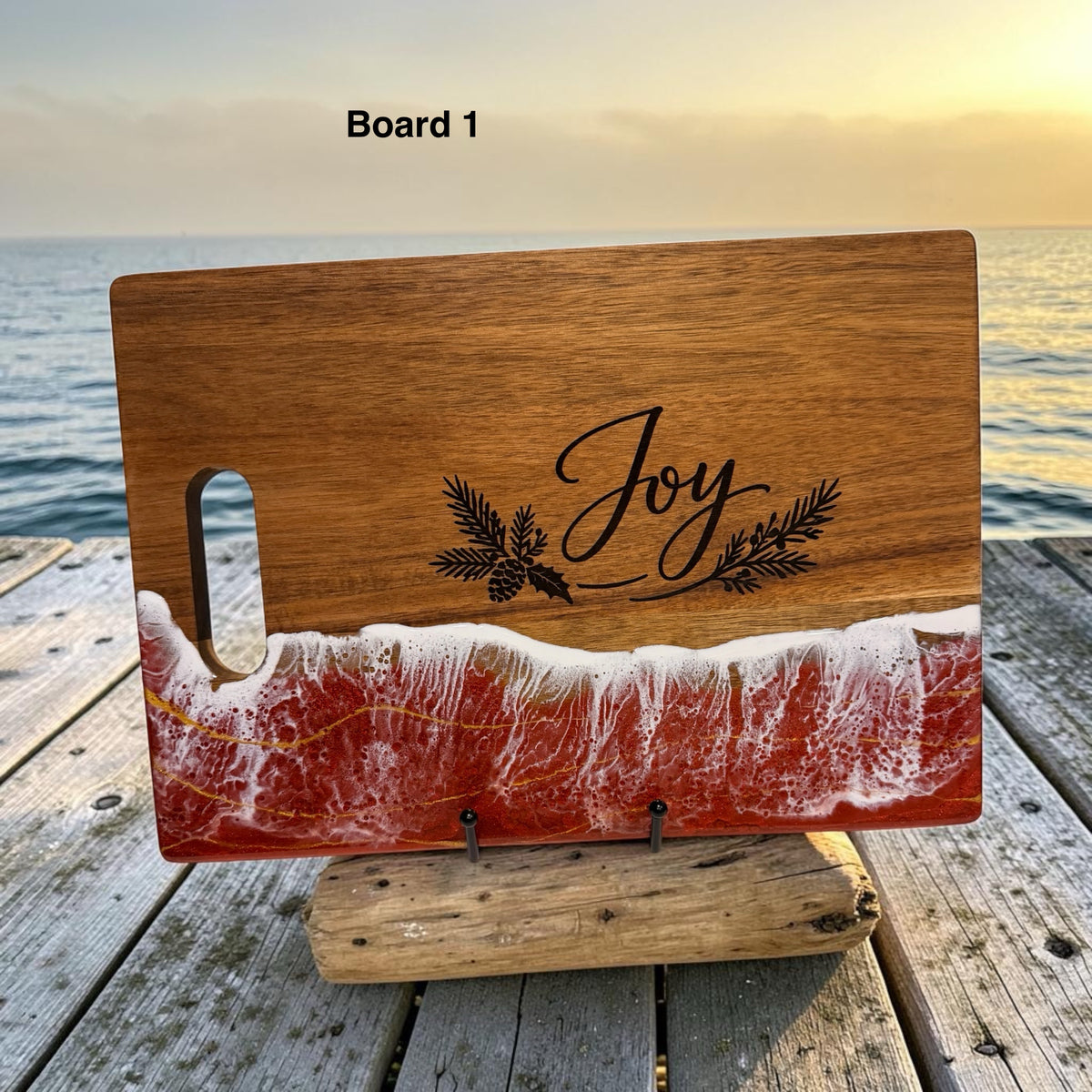Christmas 9" x 13" Charcuterie Board + Spreader
