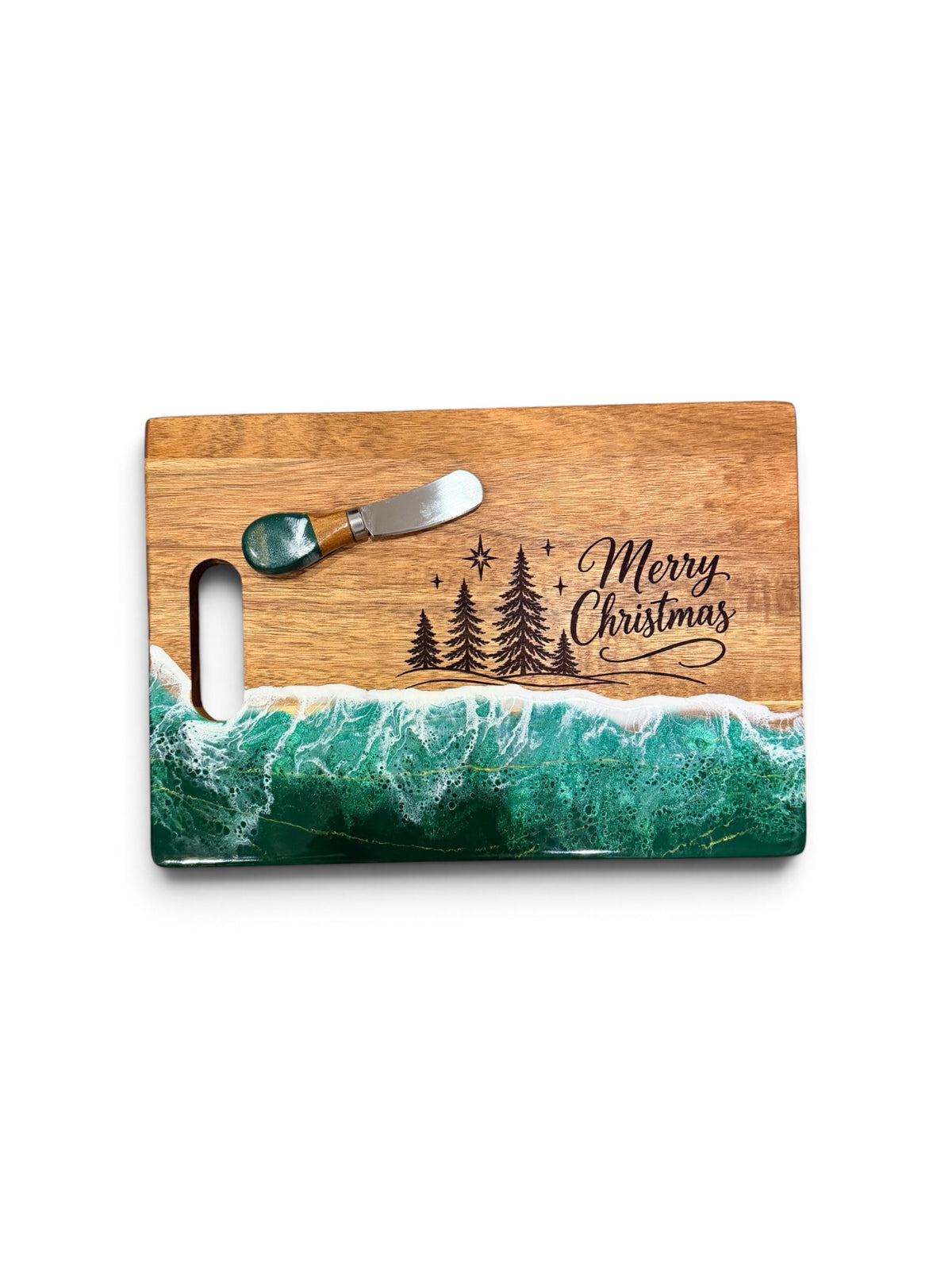 Christmas 9" x 13" Charcuterie Board + Spreader