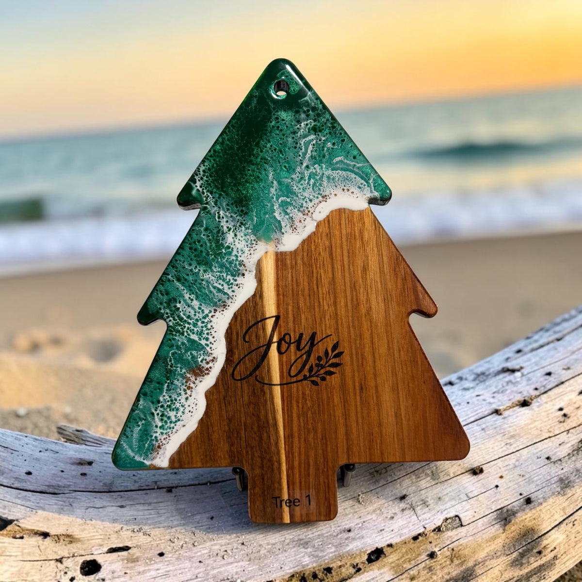 Handcrafted Christmas Tree Cheese Board + Spreader