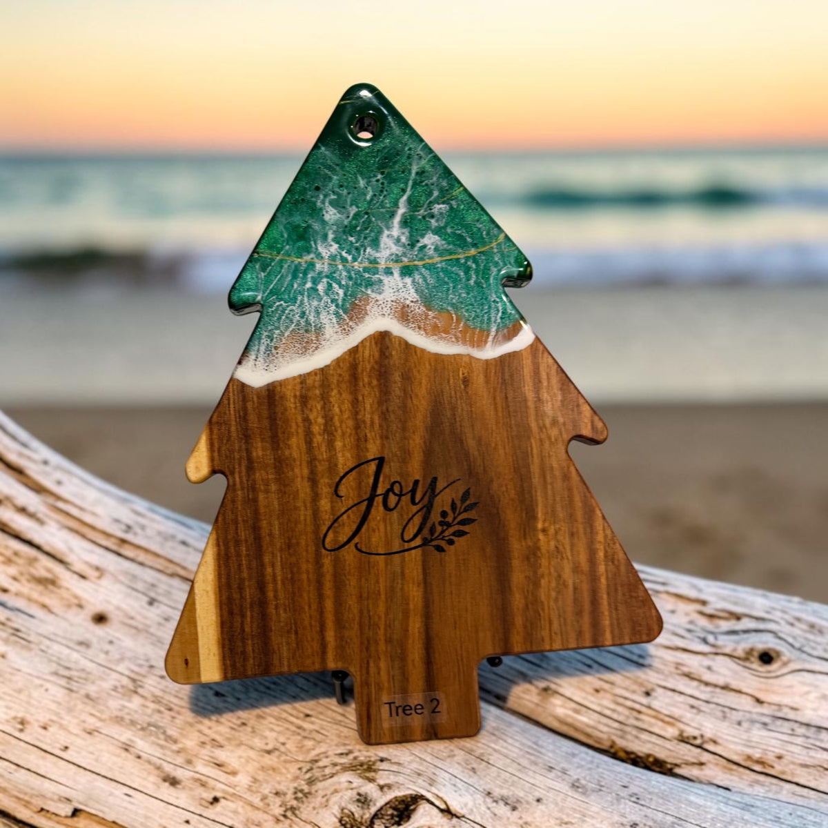 Handcrafted Christmas Tree Cheese Board + Spreader