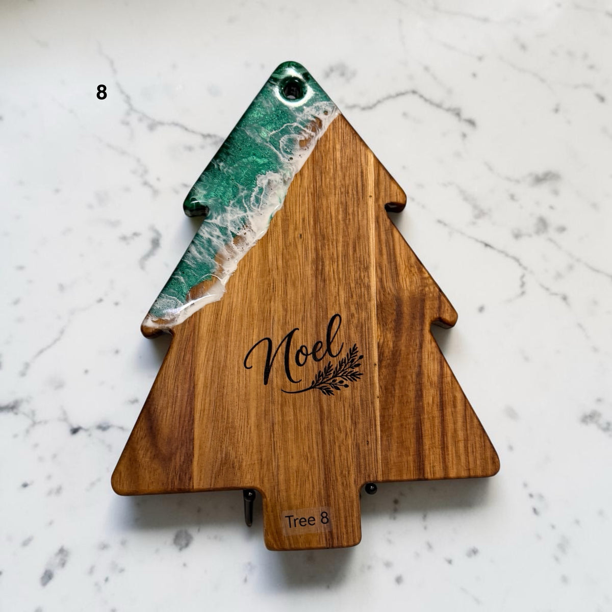 Handcrafted Christmas Tree Cheese Board + Spreader