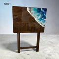 Coastal Resin Accent TV Tray Table